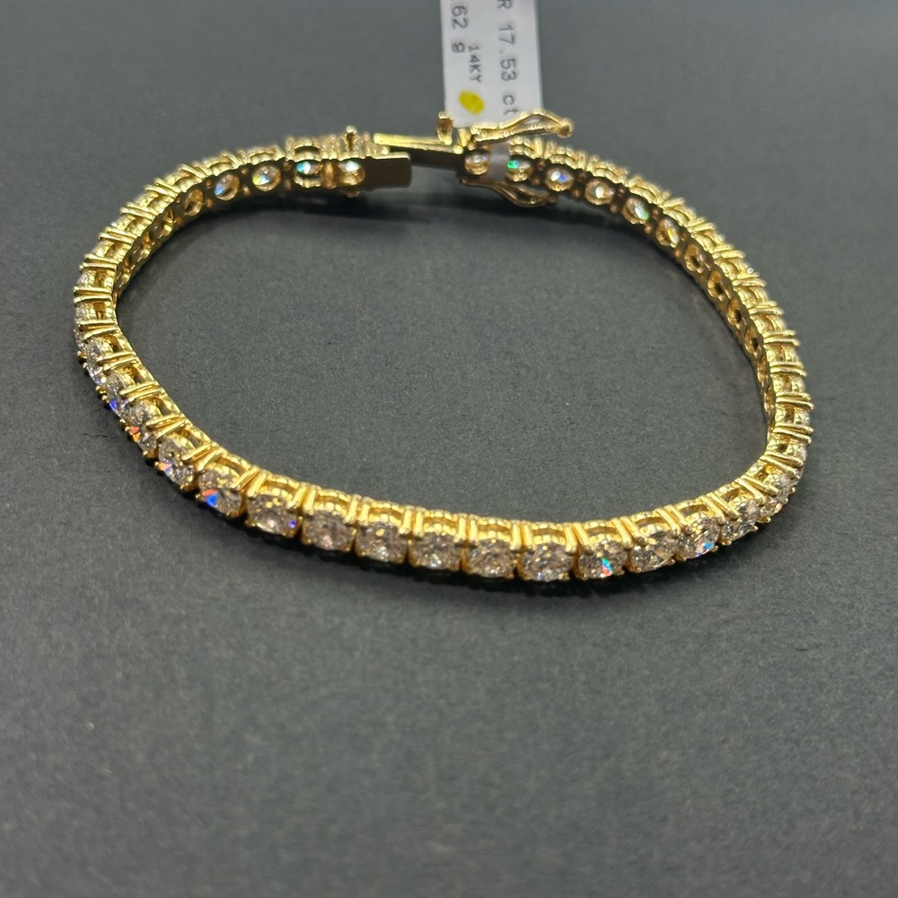 Elegant Gold Tennis Bracelet